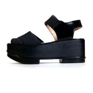 Robert Clergerie Black Platform Sandals 7.5